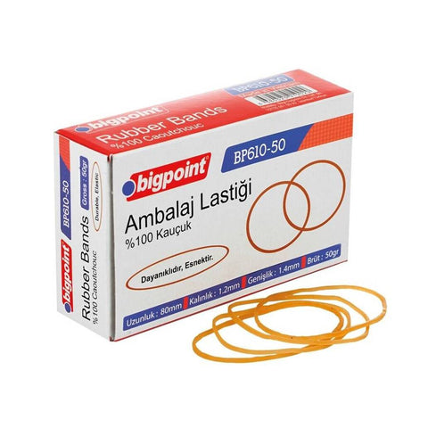 Bigpoint Ambalaj Lastiği, Dayanıklı Kauçuk, 50 g Paket, Kopmaya Karşı