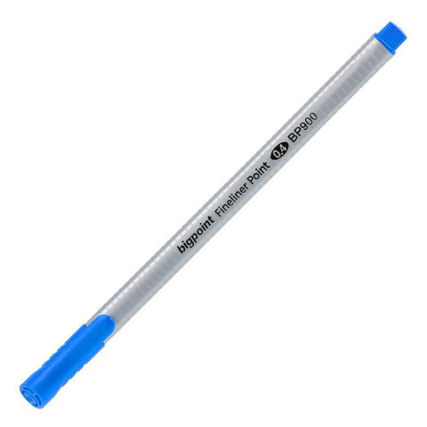 Bigpoint Fineliner Kalem, 0.4 mm Fiber Uç, Kokusuz Su Bazlı, Açık Mavi