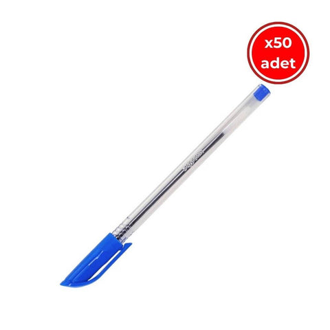 Bigpoint Tükenmez Kalem, 50 Adet, 4 km Yazma, 0.70 mm Uçlu, Mavi