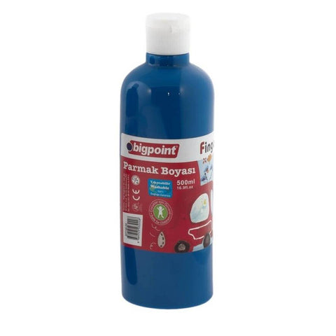 Bigpoint Parmak Boyası, 500 ml, Güvenli, Parmak ve Fırça Uyumlu, Mavi