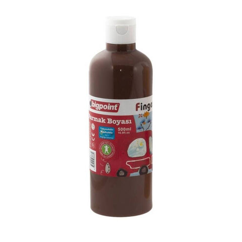 Bigpoint Parmak Boyası, 500 ml, Parmak ve Fırça Uyumlu, Kahverengi