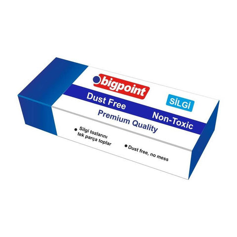 Bigpoint Dust-Free Silgi, Kağıda Zarar Vermez, Yüksek Performans, Mavi