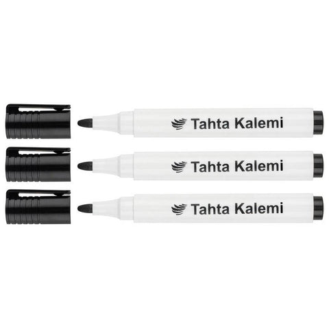 Lotte Board Marker, Su Bazlı, İz Bırakmaz Mürekkep,Tahta Kalemi, Siyah