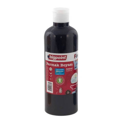 Bigpoint Parmak Boyası, 500 ml, Güvenli, Parmak ve Fırça Uyumlu, Siyah