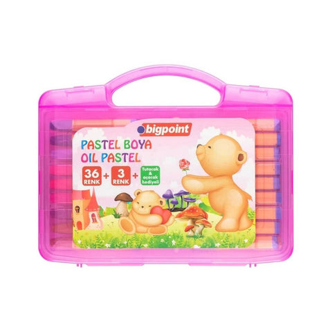 Bigpoint Pastel Boya Seti, 39 Renk, Canlı Renk, Pembe Çanta, Hediyeli