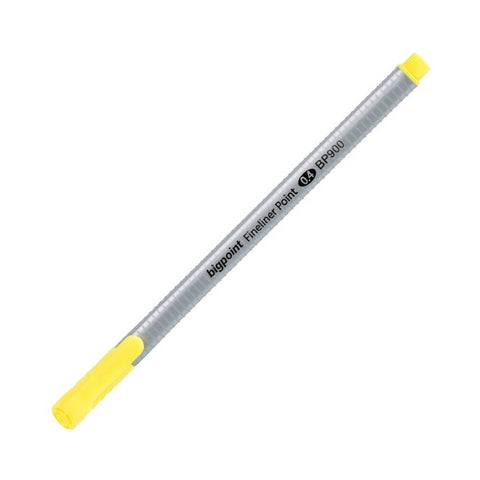 Bigpoint Fineliner Kalem, 0.4 mm Fiber Uç, Kokusuz Su Bazlı, Sarı