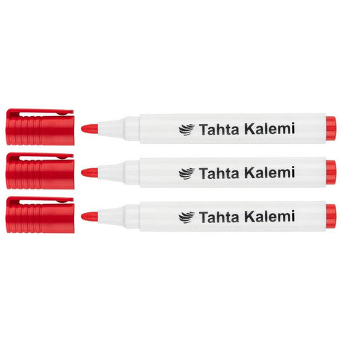 Lotte Board Marker, Su Bazlı İz Bırakmaz Tahta Kalemi, Kırmızı