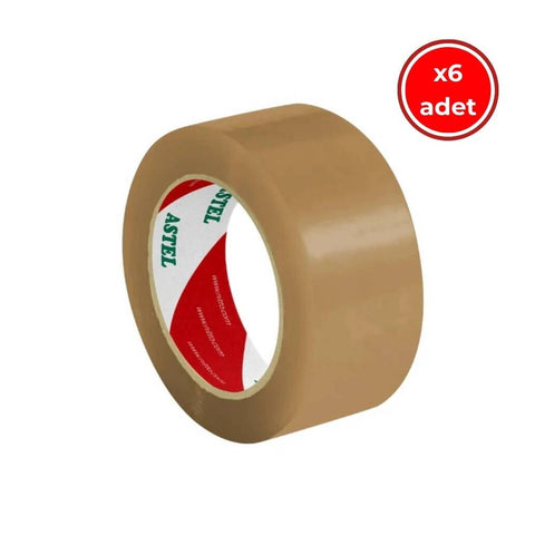 Astel Koli Bandı, 6 Adet 45 mm 40 m, Kahverengi, Hotmelt, Dayanıklı