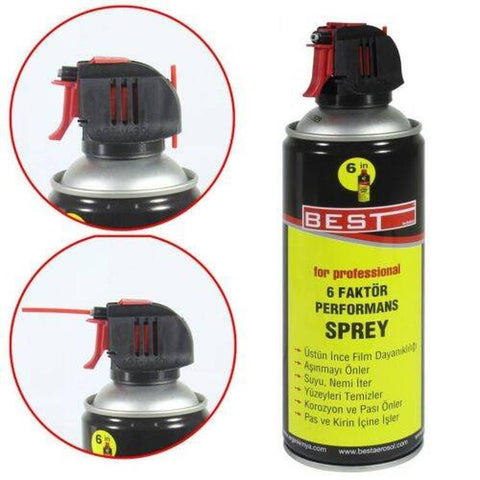 Best 6 Faktör Pas Sökücü, Yağlayıcı Sprey, 200 ml, Metal Yüzeyler İçin