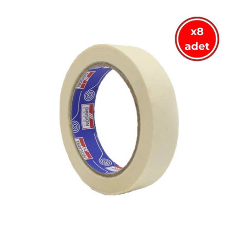 Dayson Extra Maskeleme Bandı, 8 Adet, 36 mm 35 m, Beyaz, İz Bırakmaz