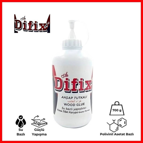 Difix Ahşap Tutkalı, Su Bazlı Yapıştırıcı, 700 gr, Güçlü ve Dayanıklı