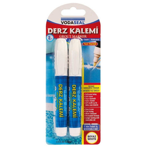 Vodaseal 2'li Derz Kalemi, Beyaz, Kolay Uygulama ve Dayanıklı Yapı