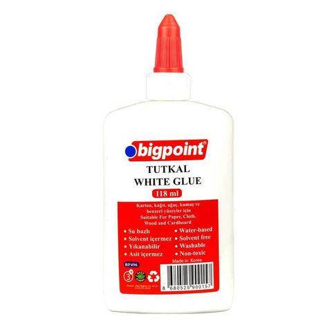 Bigpoint Beyaz Tutkal, 118ml, Su Bazlı, İnce Başlık, Çok Yönlü