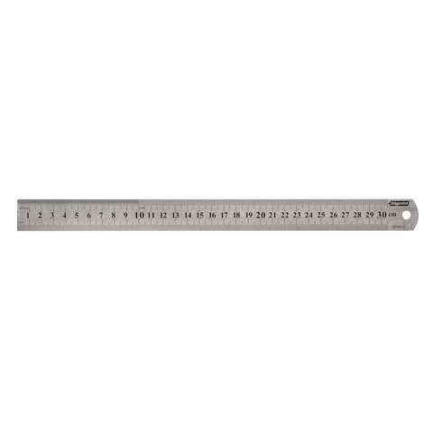 Bigpoint Çelik Cetvel, Paslanmaz, 30 cm, Çift Taraflı Ölçüm, Uzun Ömür
