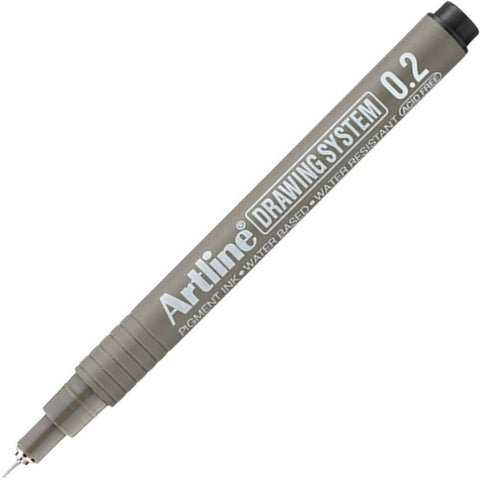 Artline Drawing System 232 Teknik Çizim Kalemi, 0.2 mm Uçlu, Siyah