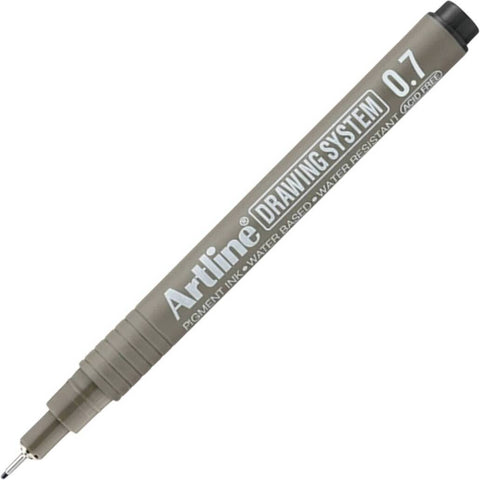 Artline Drawing System 237 Teknik Çizim Kalemi, 0.7 mm Uçlu, Siyah