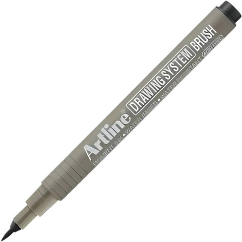Artline Drawing System 23FN Teknik Çizim Kalemi, Fırça Uçlu, Siyah