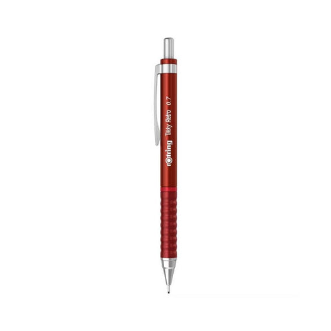 Rotring Tikky Retro Versatil Kalem 0.7 mm, Ergonomik,Metalik Kırmızı