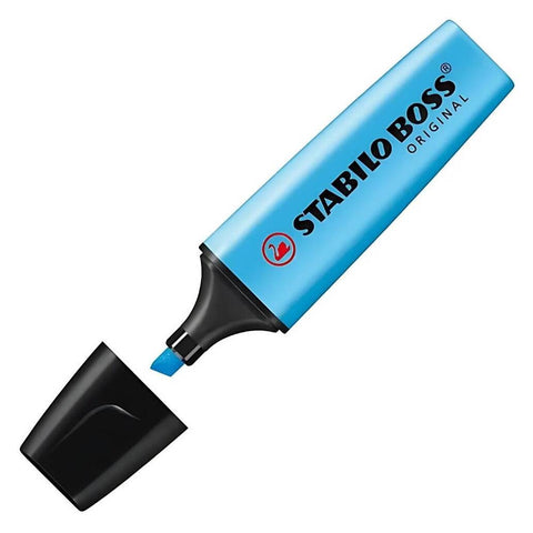Stabilo Boss Fosforlu Kalem, 2-5 mm Uç, Su Bazlı Mürekkep, Mavi