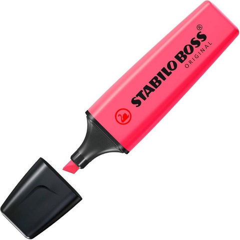 Stabilo Boss Fosforlu Kalem, 2-5mm Uç, Su Bazlı Mürekkep, Kırmızı