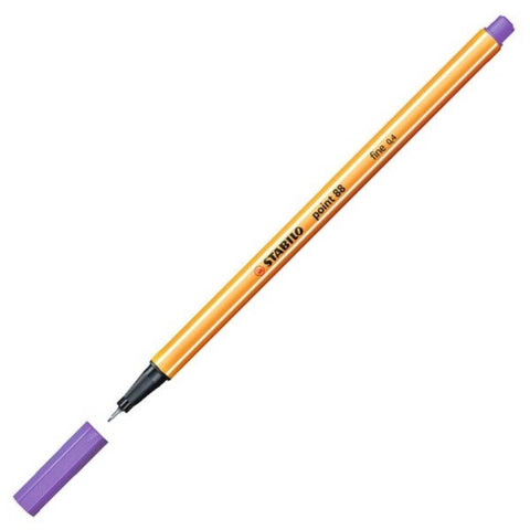 Stabilo Point 88 Fineliner Kalem, 0.4 mm Uç, Metal Uçlu, Mor