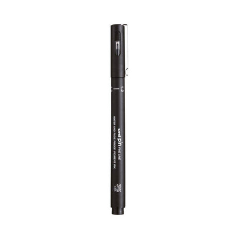 UNİ Pin 200 Teknik Çizim Kalemi, 1.2 mm Uç, Dayanıklı Mürekkep, Siyah