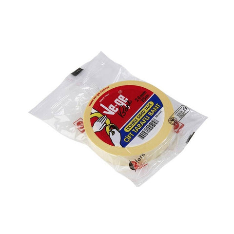 Ve-Ge Çift Taraflı Bant, 24 mm x 25 m, Güçlü Yapışma, İz Bırakmaz