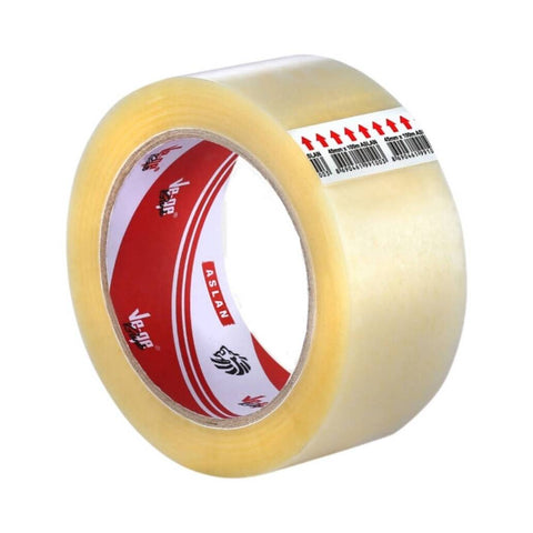 Ve-Ge Aslan Koli Bandı, 45 mm x 100 m, Şeffaf, Hotmelt Yapışkan