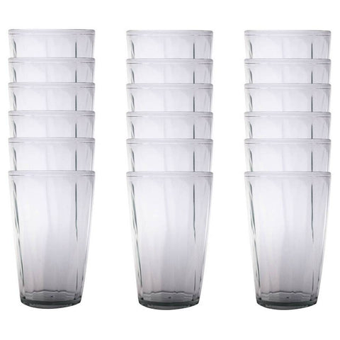 Rodoplu Basics Mika Bardak, 18 Adet, Plastik, 400 ml, Şeffaf