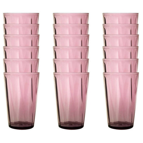 Rodoplu Basics Mika Bardak, 18 Adet, Plastik, 400 ml, Mor