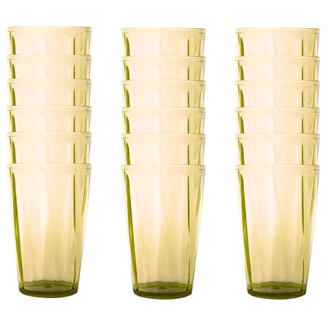 Rodoplu Basics Mika Bardak, 18 Adet, Plastik, 400 ml, Sarı