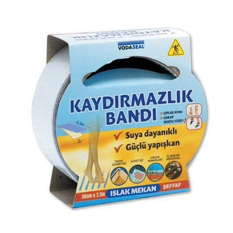 Vodaseal Islak Mekan Kaydırmazlık Bandı, 36mm x 2,5m, Suya Dayanıklı