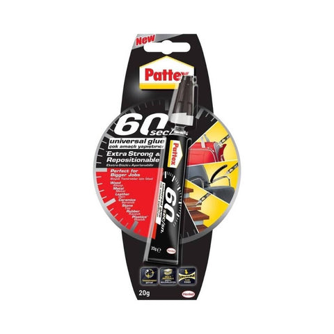 Pattex Universal Yapıştırıcı, 60 Saniye Kuruma, 20 gr, Güçlü Yapışma