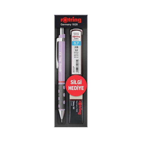 Rotring Tikky Versatil Okul Seti, 0.7 mm, 3'lü Set, Lila