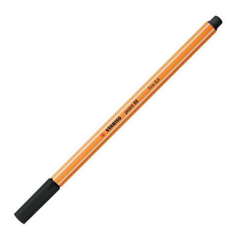 Stabilo Point 88 Fineliner Kalem, 0.4 mm Uç, Altıgen Tasarım, Siyah