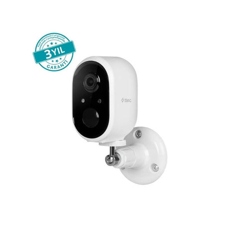 Ttec Wizi Pro W Akıllı Kamera, Full HD, Wi-Fi, Mekan Bataryalı, Beyaz