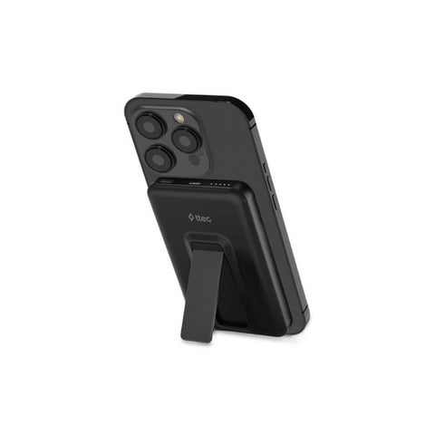 Ttec ReCharger Powerbank, 5.000 mAh, MagSafe Uyumlu, Stantlı, Siyah
