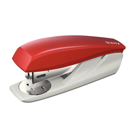 Leitz Mini Zımba Makinesi, 10 Sayfa Kapasiteli, No:24/6 Tel, Kırmızı