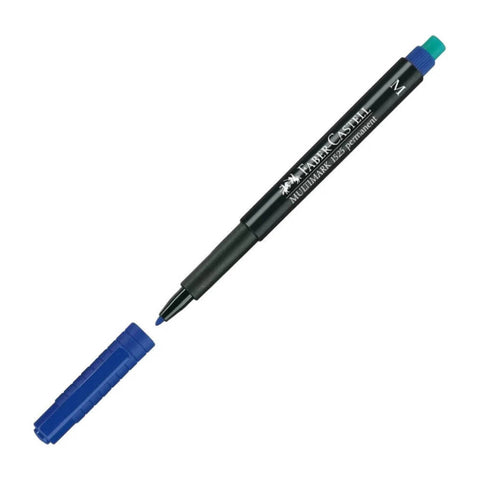 Faber Castell Permanent Kalem, M Boy, Solmayan Mürekkep, Mavi
