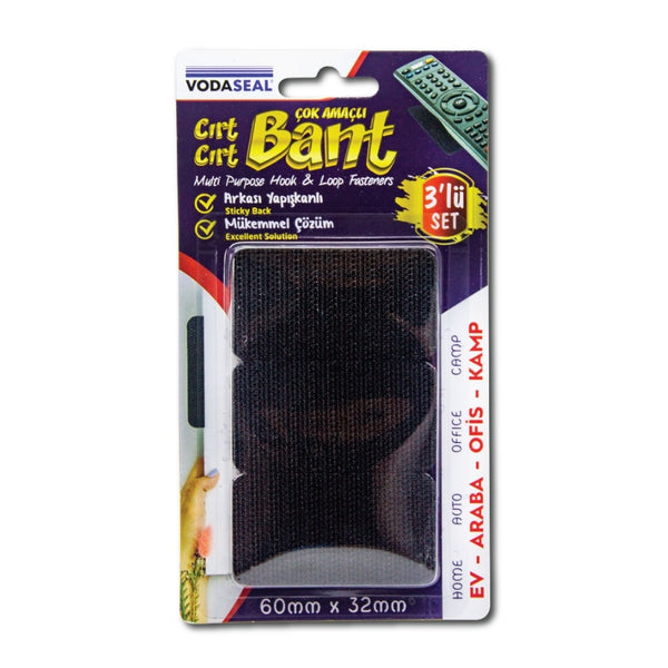 Çok Amaçlı Cırt Cırt Bant 3'lü Paket, Güçlü Yapışkan, Çok Yönlü Kullanım ana görseli