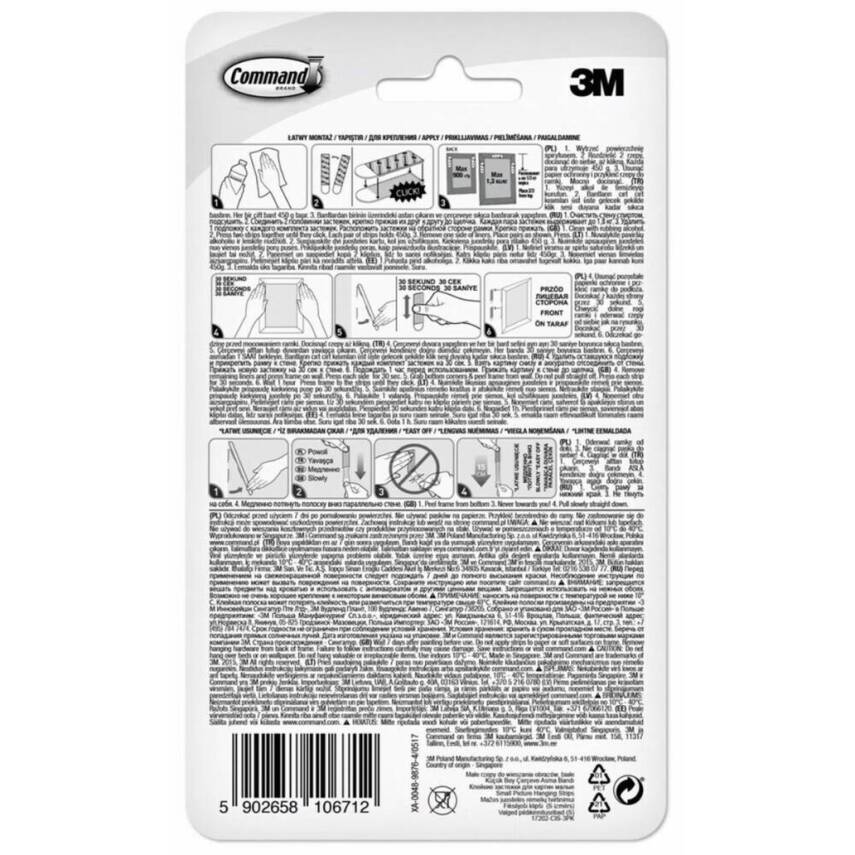 3M Command Cırt Cırt Bant,Küçük Boy, 3'lü,İz Bırakmaz, Güçlü Tutuculuk - 6