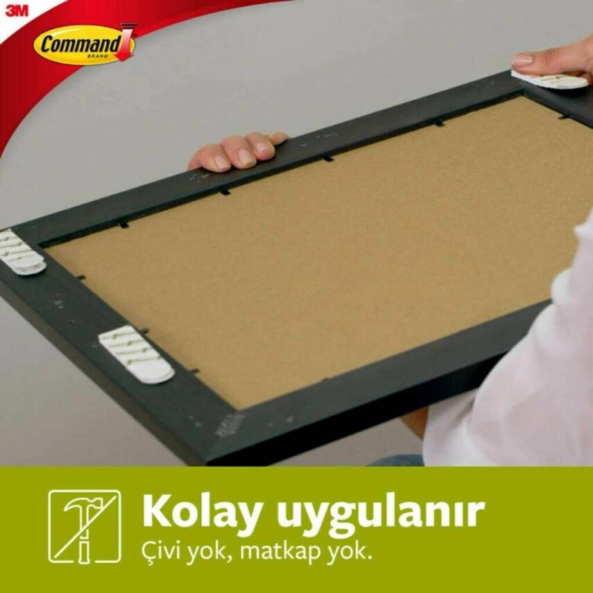 3M Command Cırt Cırt Bant, Orta Boy, 4'lü, İz Bırakmaz, Güçlü Tutuş - 5