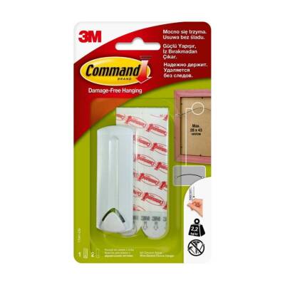 3M Command İpli Askı Arkası, Çerçeveler İçin, İz Bırakmaz, Güçlü - 3M Command