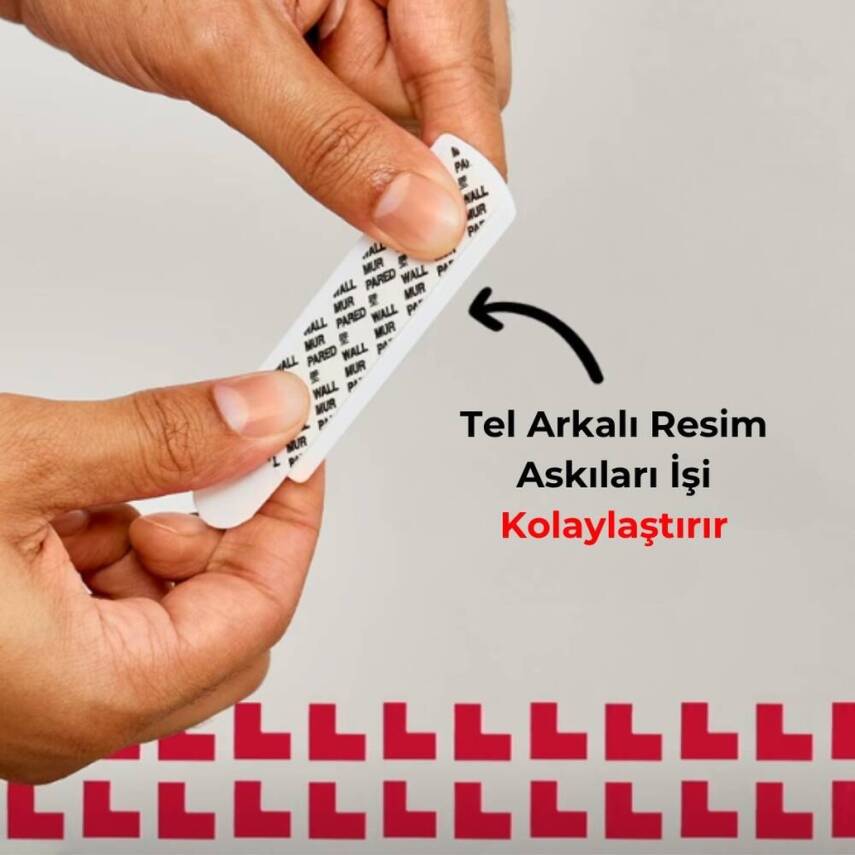 3M Command İpli Askı Arkası, Çerçeveler İçin, İz Bırakmaz, Güçlü - 6