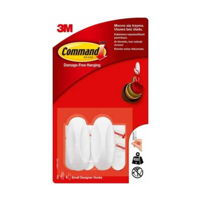 3M Command İpli Askı Arkası, Küçük, İz Bırakmaz ve Güçlü Yapışkan - 3M Command