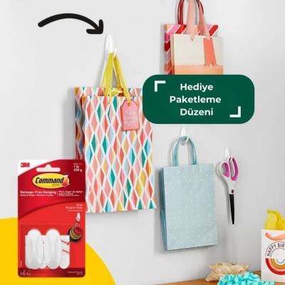 3M Command İpli Askı Arkası, Küçük, İz Bırakmaz ve Güçlü Yapışkan - 7