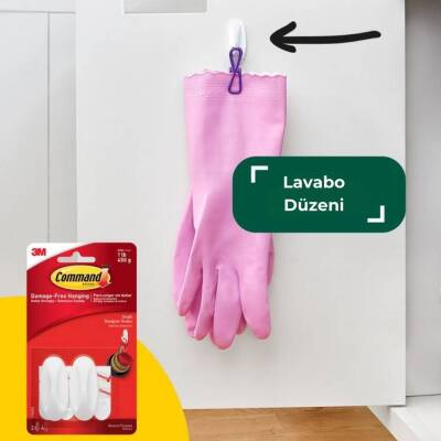 3M Command İpli Askı Arkası, Küçük, İz Bırakmaz ve Güçlü Yapışkan - 8