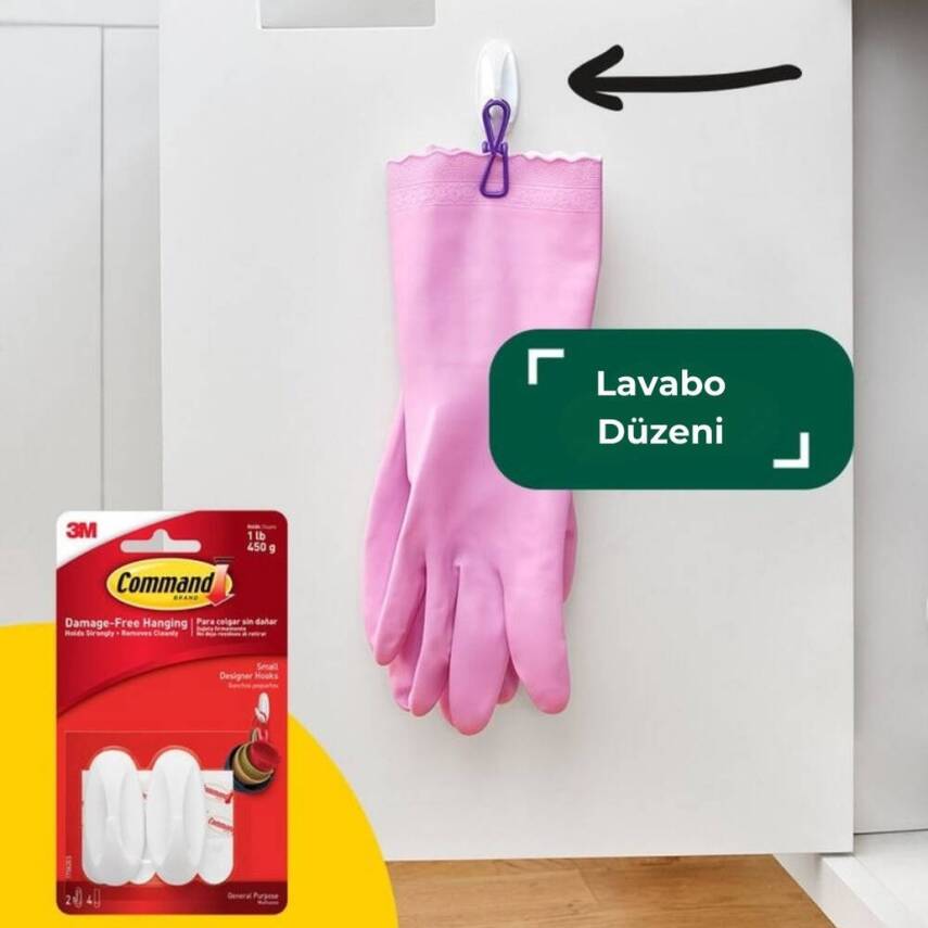 3M Command İpli Askı Arkası, Küçük, İz Bırakmaz ve Güçlü Yapışkan - 8