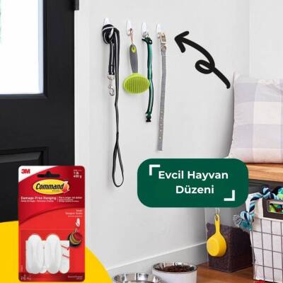 3M Command İpli Askı Arkası, Küçük, İz Bırakmaz ve Güçlü Yapışkan - 9