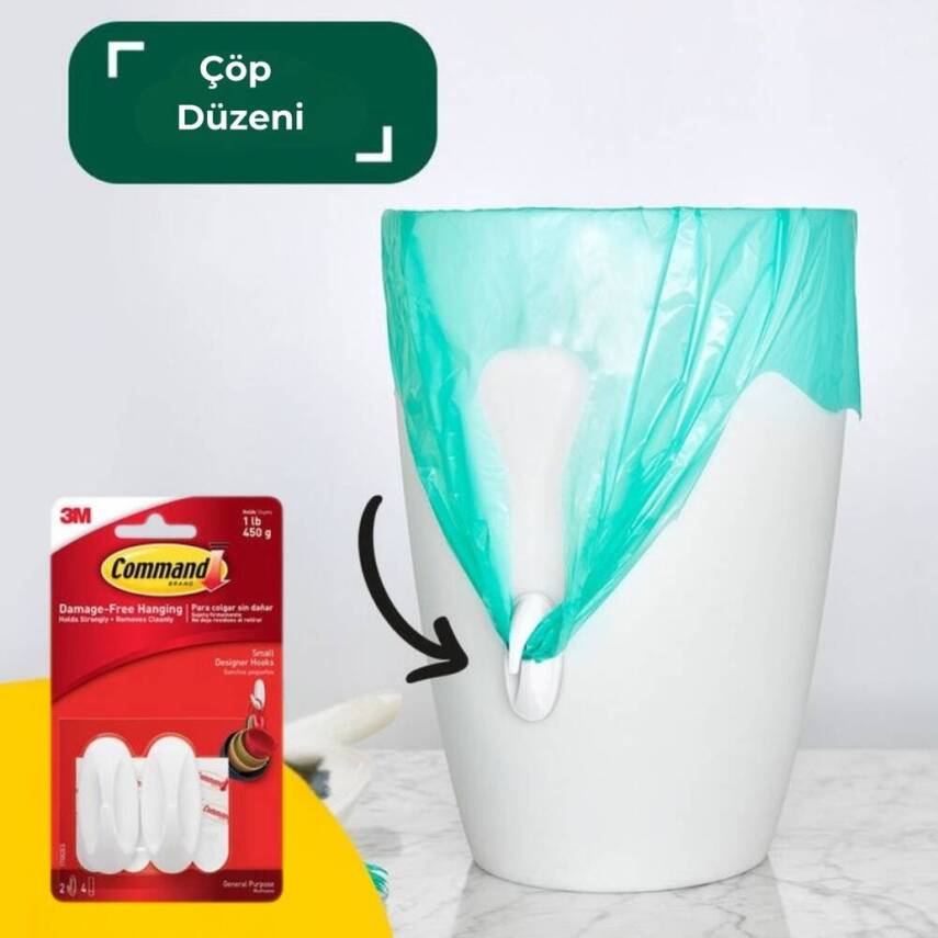 3M Command İpli Askı Arkası, Küçük, İz Bırakmaz ve Güçlü Yapışkan - 10